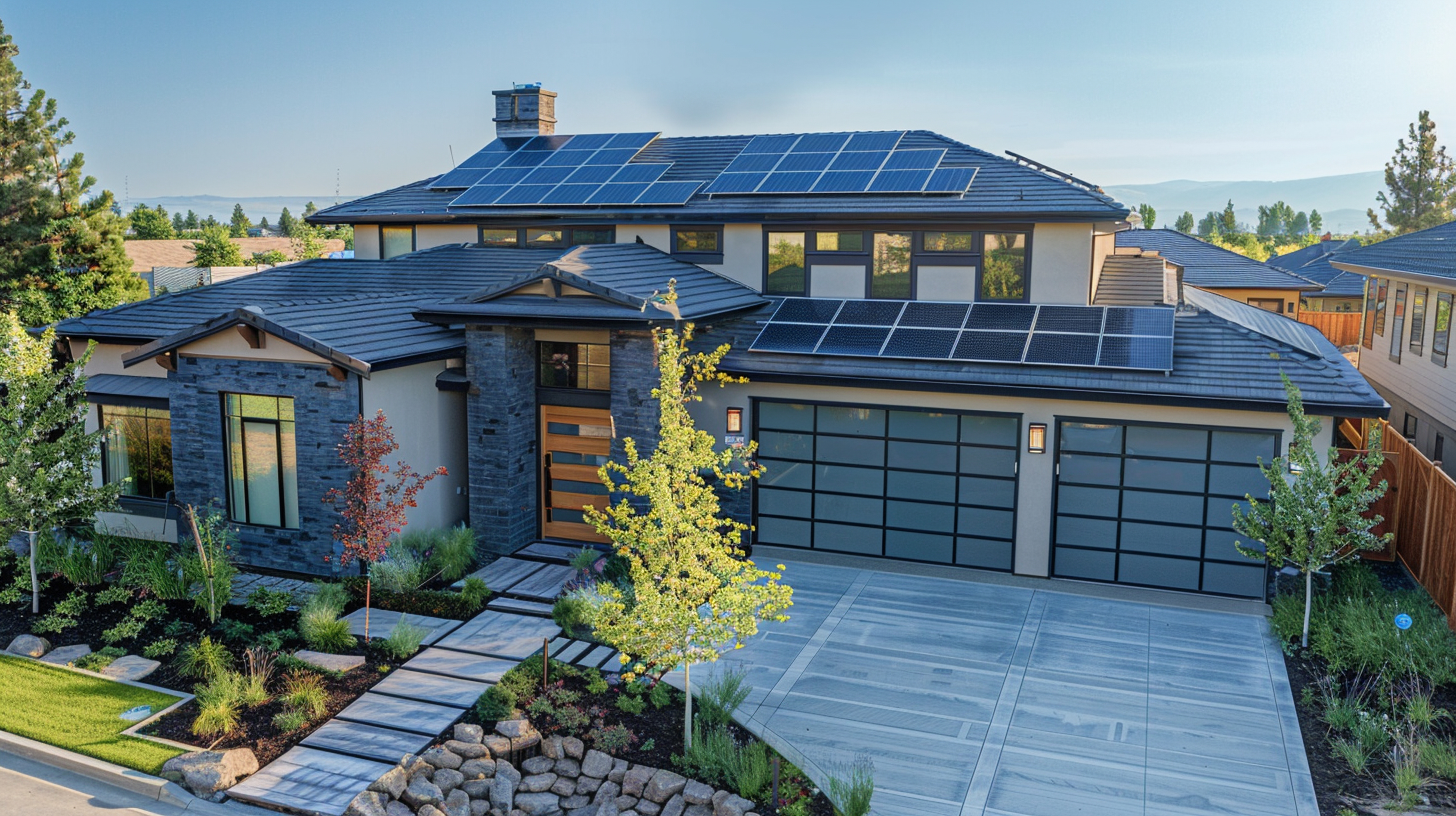 Modern home with rooftop solar that boosts property value