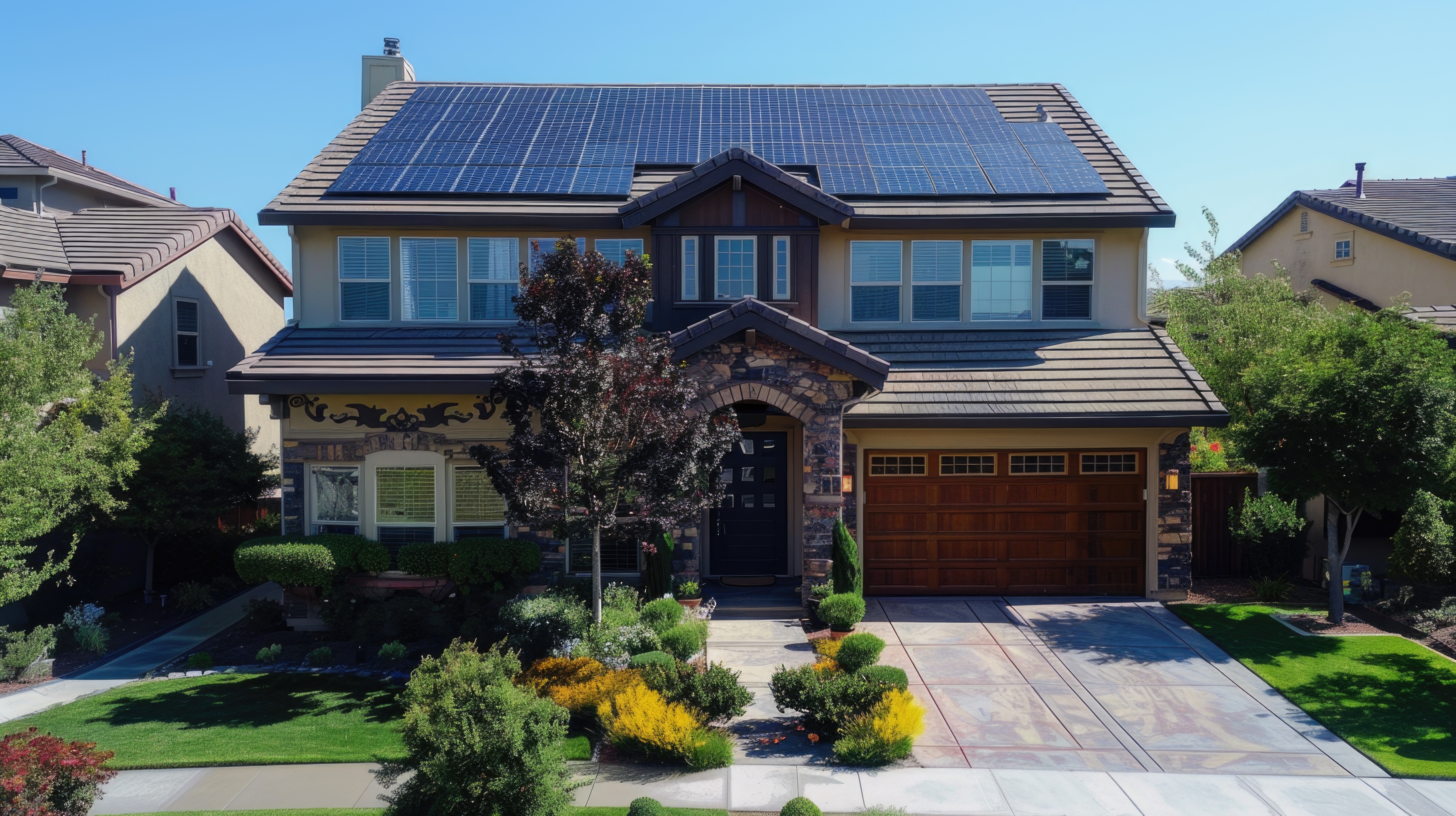 Home with rooftop solar as a hedge against rising energy prices