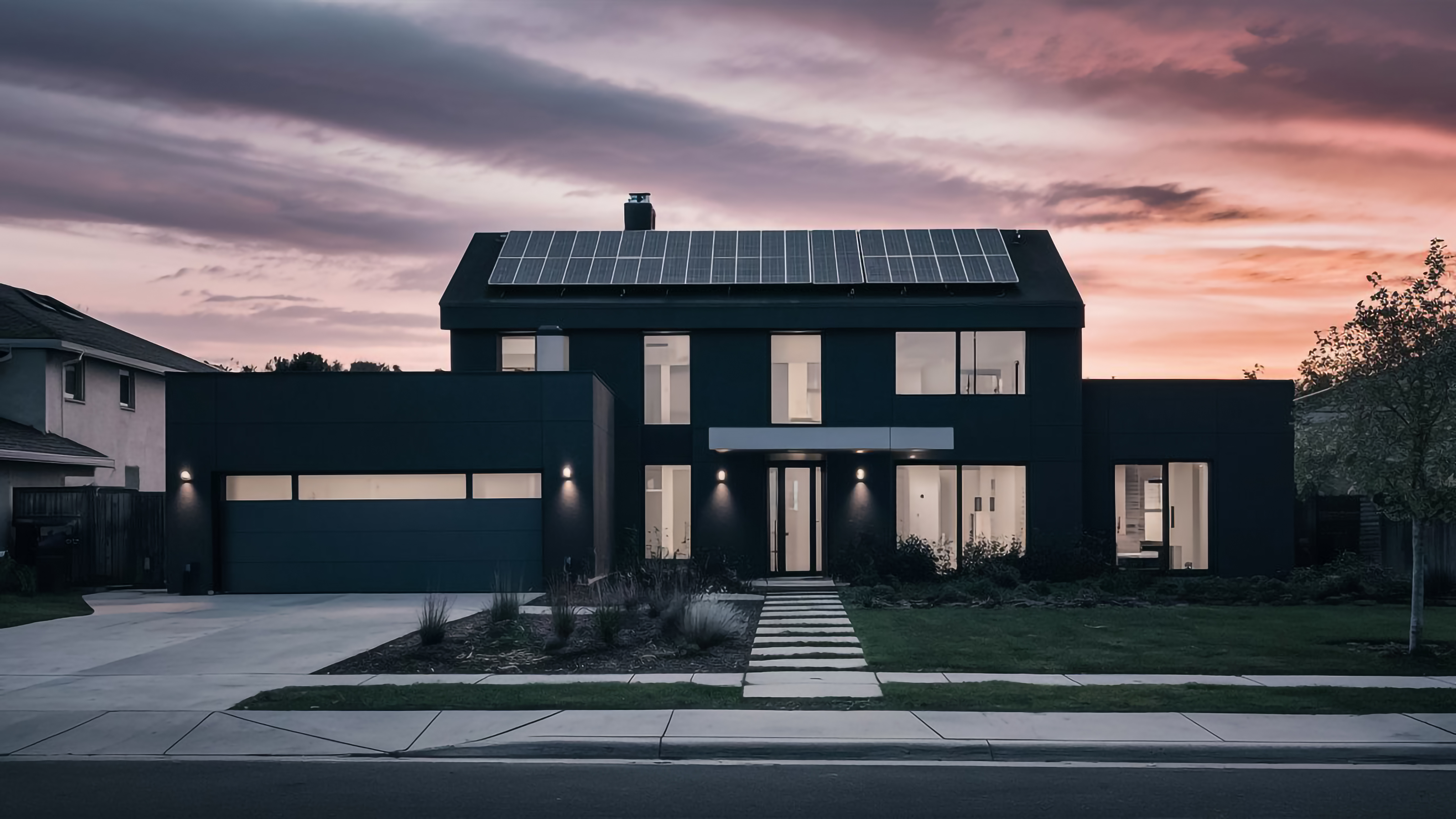 Rooftop solar feeding a home meter